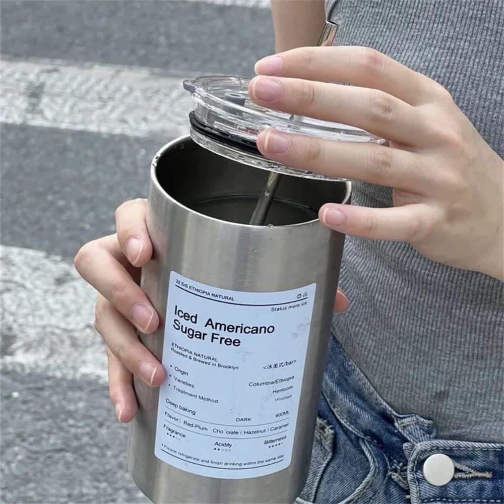 600ml Pipetli Termos Bardak