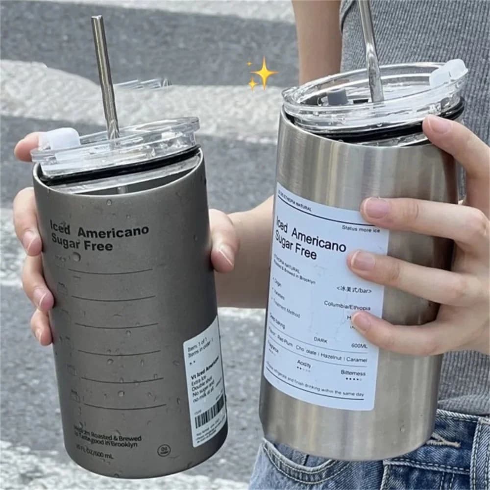 600ml Pipetli Termos Bardak