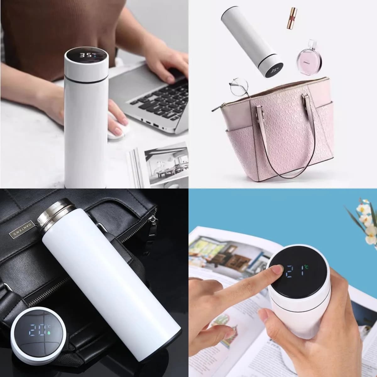 500ml Sıcaklık Göstergeli Termos Bardak