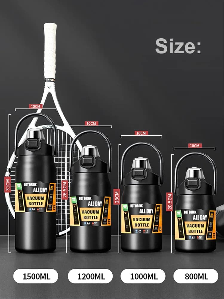 Pipetli Outdoor Termos Bardak 0.8-1.5L